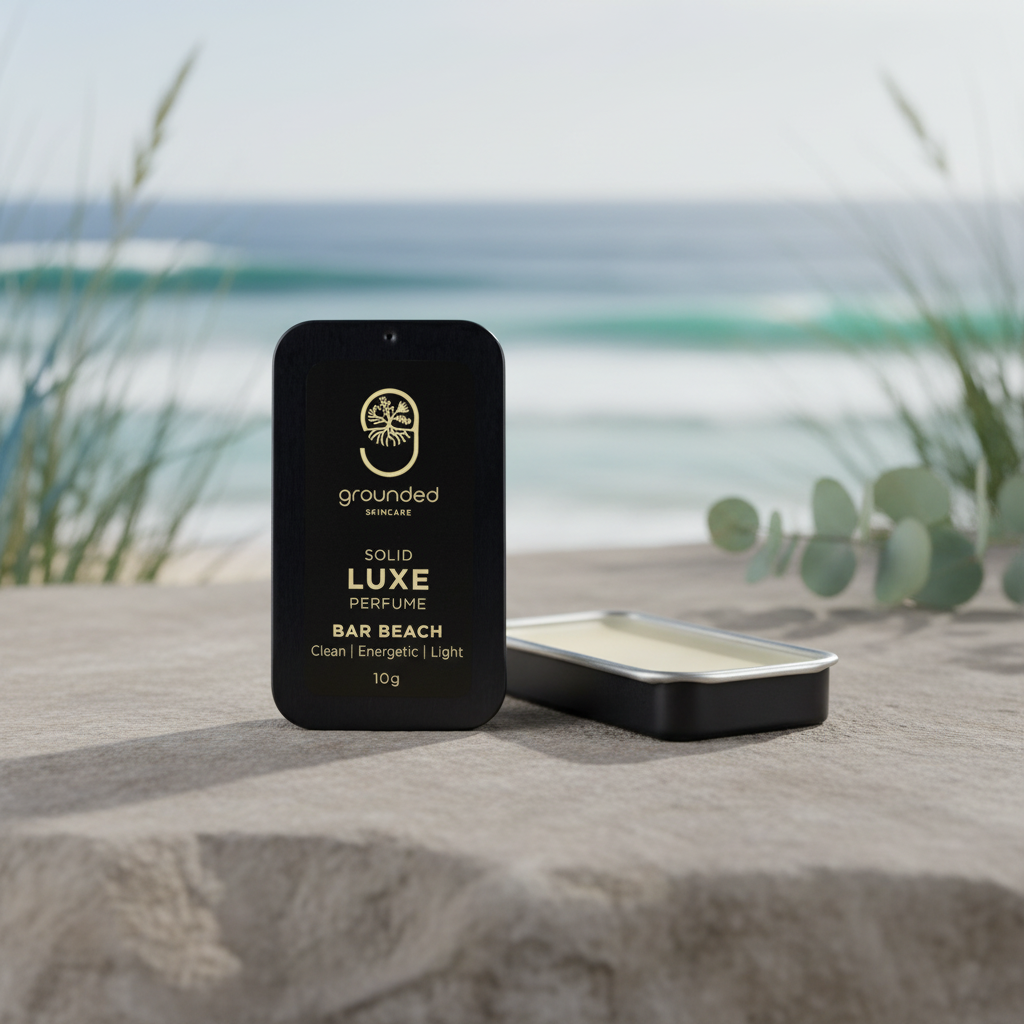 Solid Luxe Perfume Bar Beach product image showing the actual perfume tin