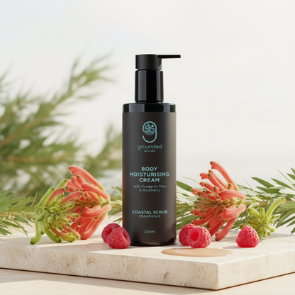 Body Moisturising Cream editorial image showing the actual product bottle