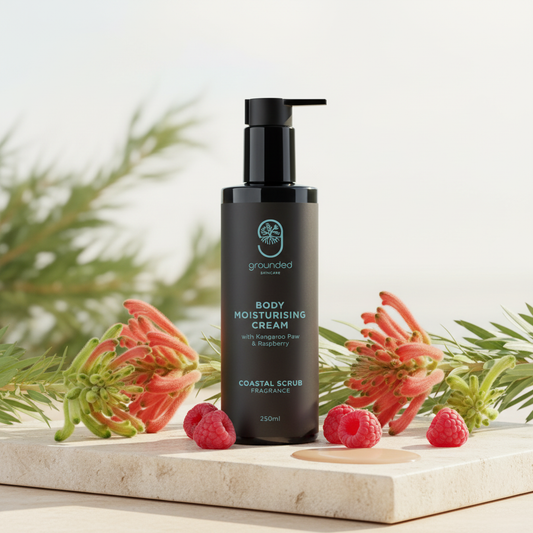 Body Moisturising Cream editorial image showing the actual product bottle
